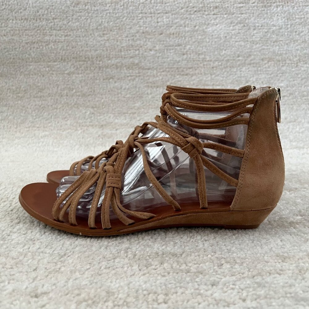 Vince Camuto Setensa Tan Open Toe Strappy Gladiator Sandals Shoes 9